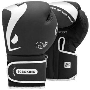 Black & White Boxing Gloves – Durable Training Gloves for Boxing & Fitness