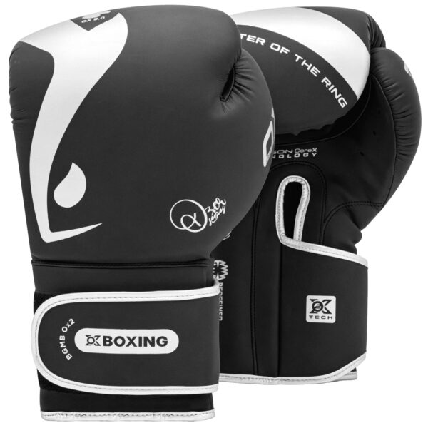 Black & White Boxing Gloves – Durable Training Gloves for Boxing & Fitness