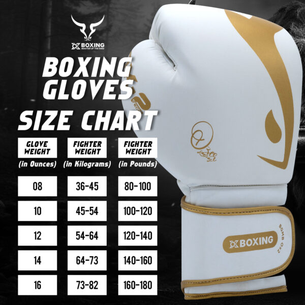 White Boxing Gloves – Professional Training, Sparring & Kickboxing Gloves - Image 6