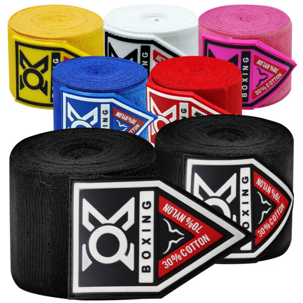 Premium Black Boxing Hand Wraps – Durable & Comfortable Support