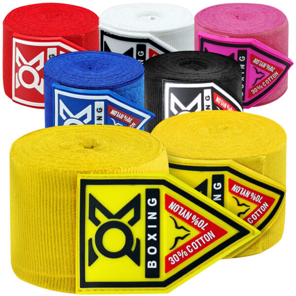 Yellow Boxing Hand Wraps – Bright, Durable & Protective