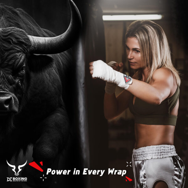 White Boxing Hand Wraps – Professional Training Protection - Image 8