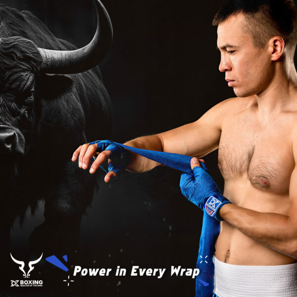 Blue Boxing Hand Wraps – Durable, Stretchable & Comfortable - Image 8