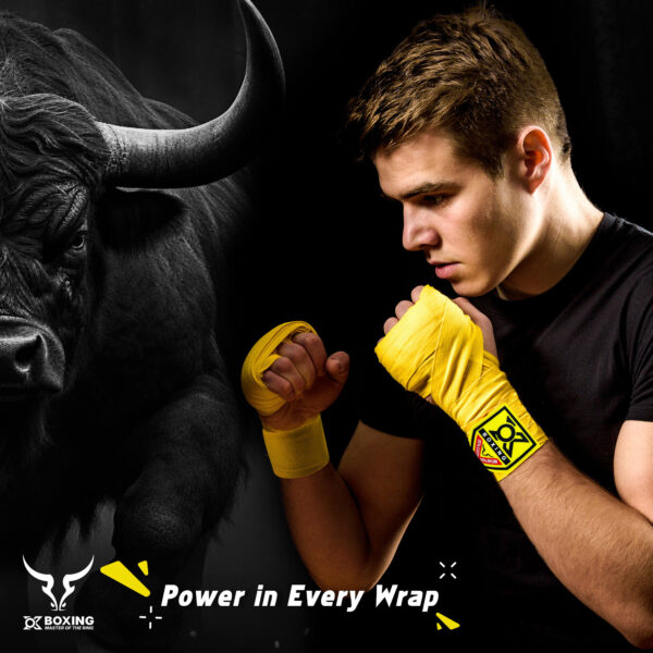 Yellow Boxing Hand Wraps – Bright, Durable & Protective - Image 8